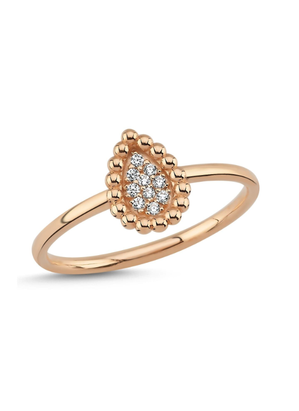 Damla Fantezi 14 Ayar Altın Swarovski Taşlı Yüzük