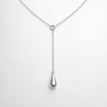 925 Ayar Gümüş Damla Kolye – Minimalist Lariat Tasarım